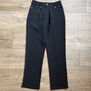 Vintage Euro Averardo Bessi Italy Classic Black Straight Leg High Waisted Pants